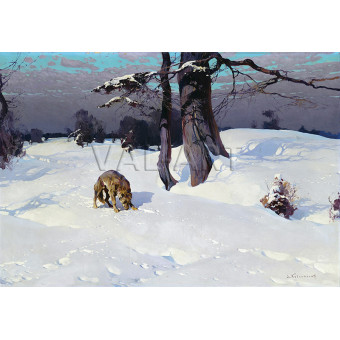 РЕПРОДУКЦИИ НА КАРТИНИ Вълк в снега (1939)